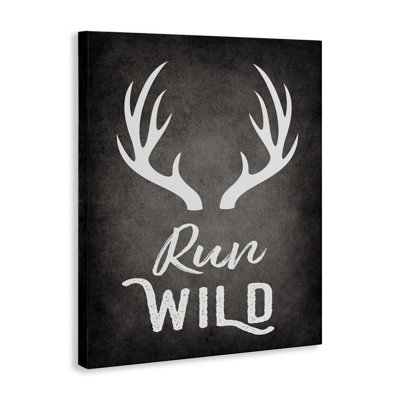 Art mural sur toile Run Wild Antler par Ashley Calhoun