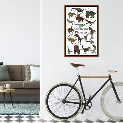 " Poster Of Prehistoric Dinosaurs During The Cretaceous Period " by Corey Ford