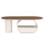 Luxury Industrial Oval Coffee Table With Storage Drawer, Centre Table