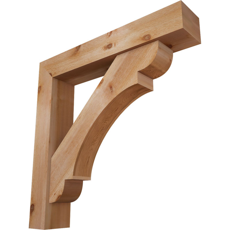 Olympic Block Offset Brace Bracket, 44 x 44, 8"W Western Red Cedar (Rough Sawn)