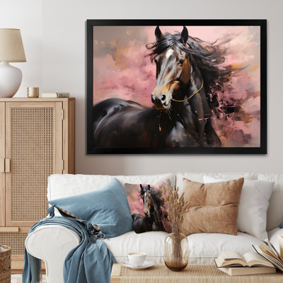 " Pink Brown Horse Vibrant Pink Equine I "