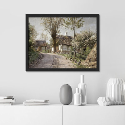" Countryside Wall Art Natural Landscape Country Farmhouse Vintage Painting Print "