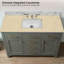Plateau de meuble-lavabo simple 49 po en pierre reconstituée avec lavabo - pour remplacement de meuble-lavabo, sans armoire