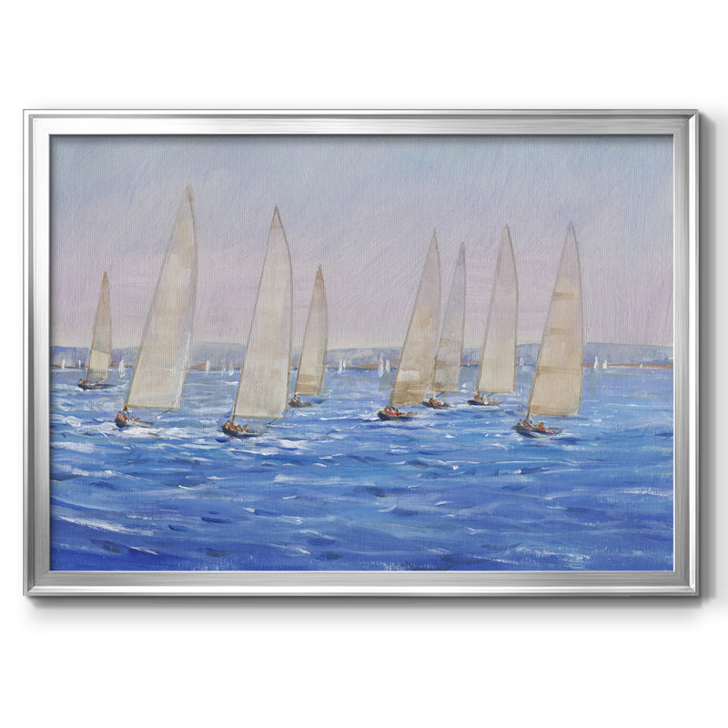 Voile événement II, reproduction d'art sur toile, Argent, H 14 po x l 20 po x P 1,5 po