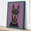 Noble Doberman Portrait Modern - Wrapped Canvas-1067890849-1067890858