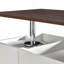 Table de bout réglable avec roulettes, table d'appoint moderne multifonctionnelle avec plateau relevable, plateau tournant à 360 ° et espace de rangement pour le salon, petit espace