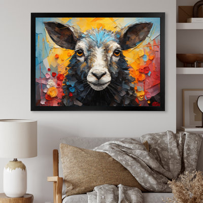 " Colorful Abstract Sheep Collage II "