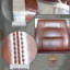 Fauteuil à oreilles en aluminium de style industriel avec fauteuil de loisirs de 31,5 po de largeur