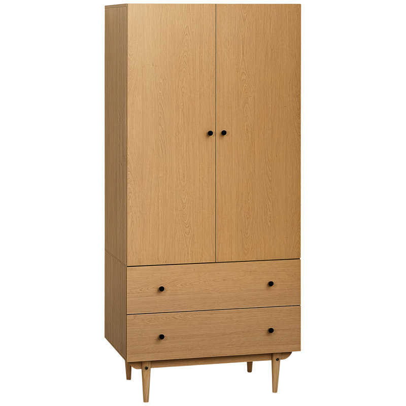 Lewistown 2 Door Manufactured Wood Wardrobe