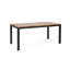 Table de salle à manger avec bois et panneau noir simple, 65,15 lb, couleur, 69 po de profondeur, 35 po de largeur, structure simple, assemblage inclus, bois thermolaqué, hauteur 29,5 po, lambris classique, exotique