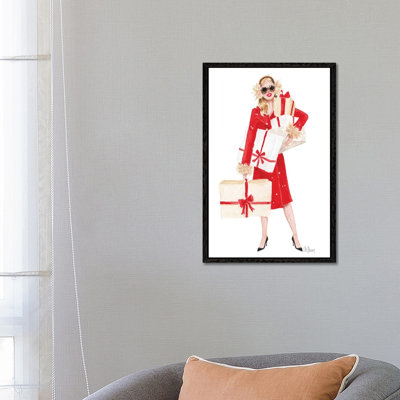 Holiday Gifts 1 Piece Floater Frame Wall Art on Canvas