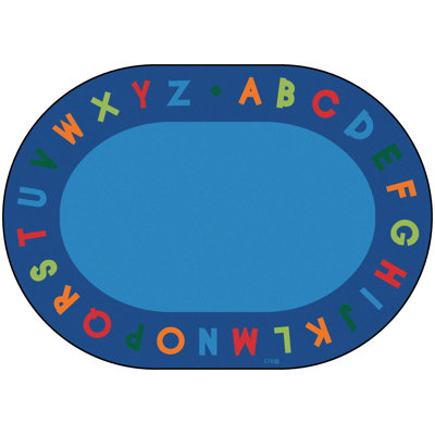Alphabet Circletime Seating Premium Tufted Blue Area Rug
