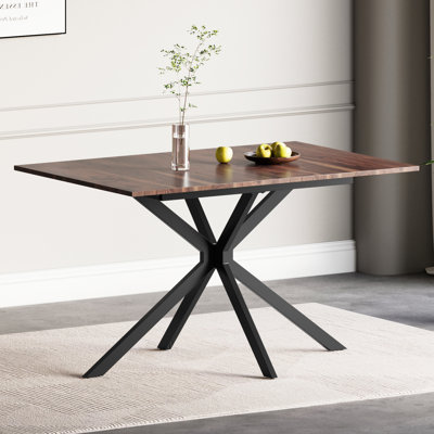 Extendable Metal Base Dining Table