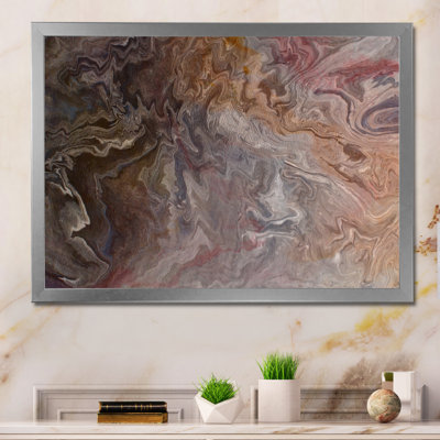 Liquid Art Waves In Shades Of Gray II - Print on Canvas