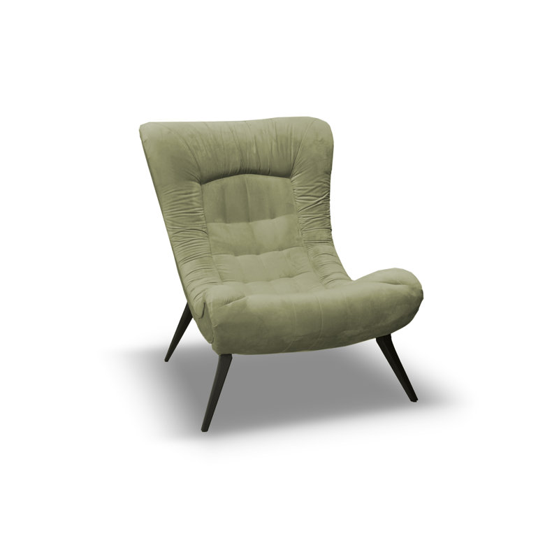 Mascarenaz Upholstered Slipper Chair, Grey