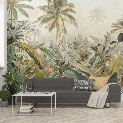 Banana Palm Trees Tropical Jungle Plants Removable Wallpaper