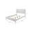 White Queen Size Bed Panel Headboard Wave Texture Bedroom Furniture Wooden 1Pc Bedframe-1688946577