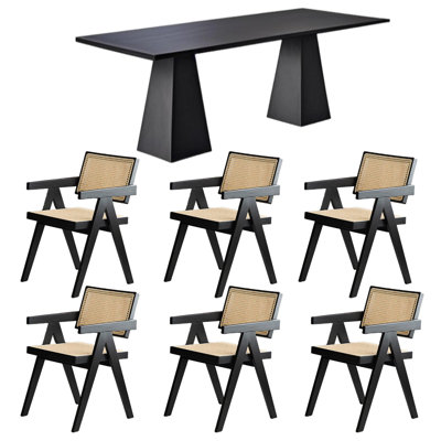 Solid wood versatile dining table sets