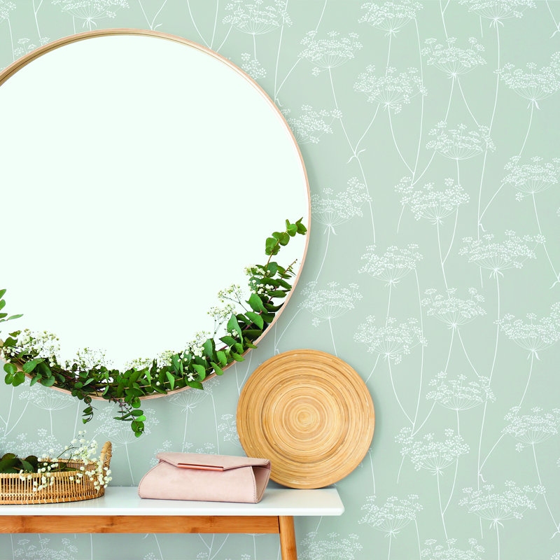 Superfresco Easy Aura Sage Floral Wallpaper, Green