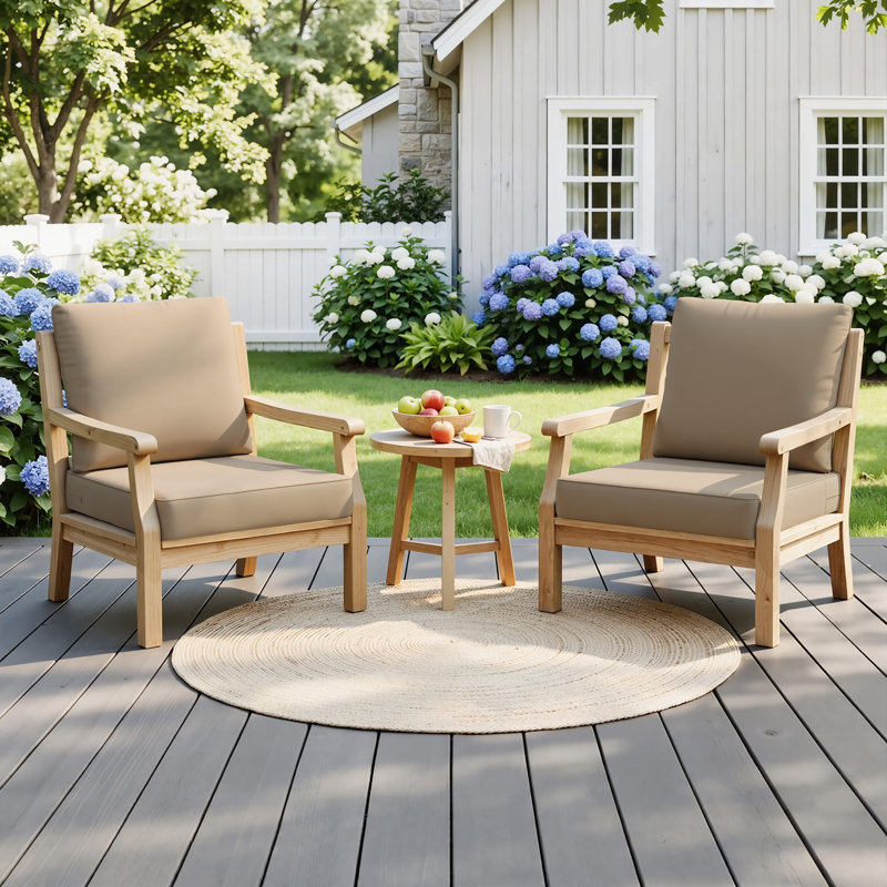 Outdoor Deep Seating Cushion Set, Beige, 2