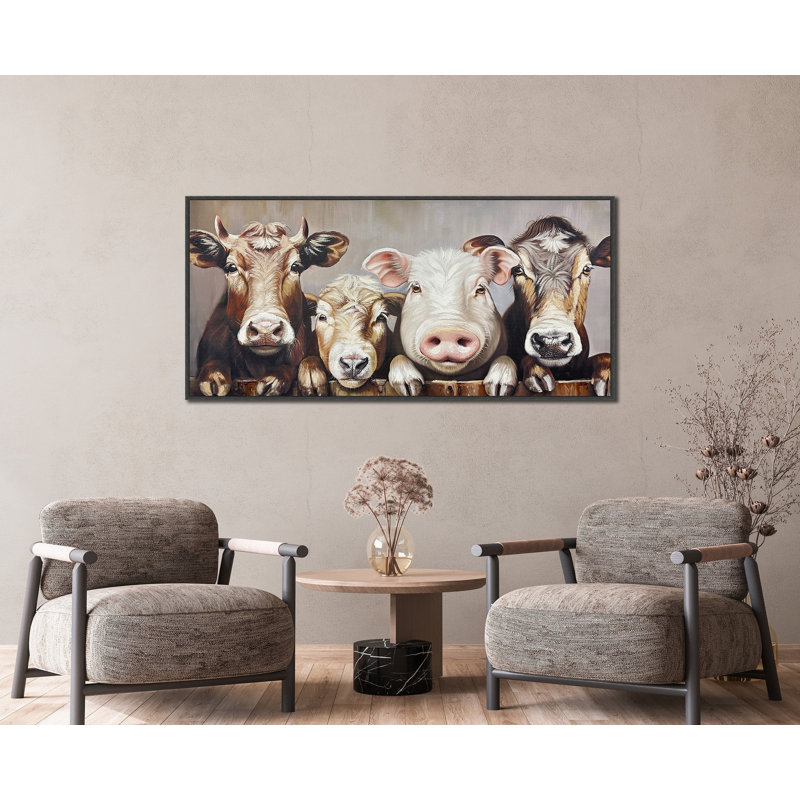 The Moo Crew Canvas Wall Art
