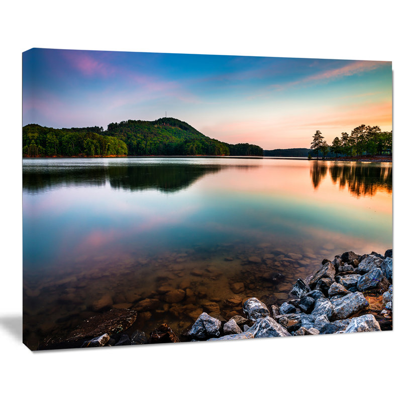 «Lake Allatoona at Red Top Mountain», reproduction de photo sur toile tendue, H 30 po x l 40 po x P 1 po