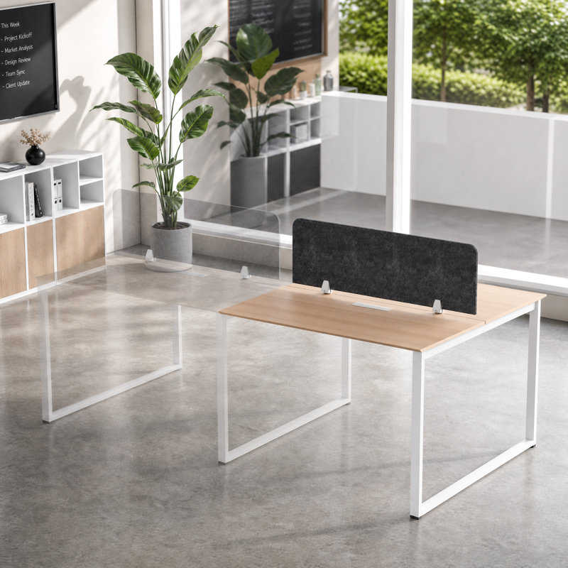 Bureau 2 personnes Okeysen pour poste de travail modulaire avec prises