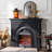Solid Wood Freestanding Fireplace-1182855745