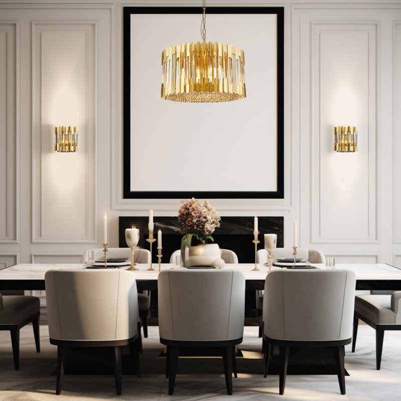 Ritz 2 - Light Single Chandelier, Gold Colours