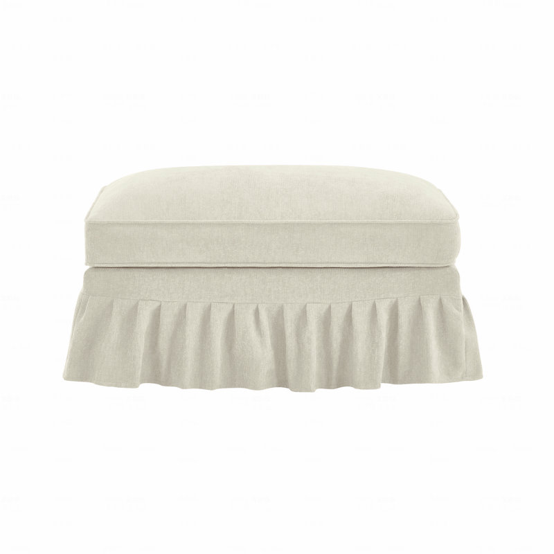 Repose-pieds en chenille, pour le salon, Beige
