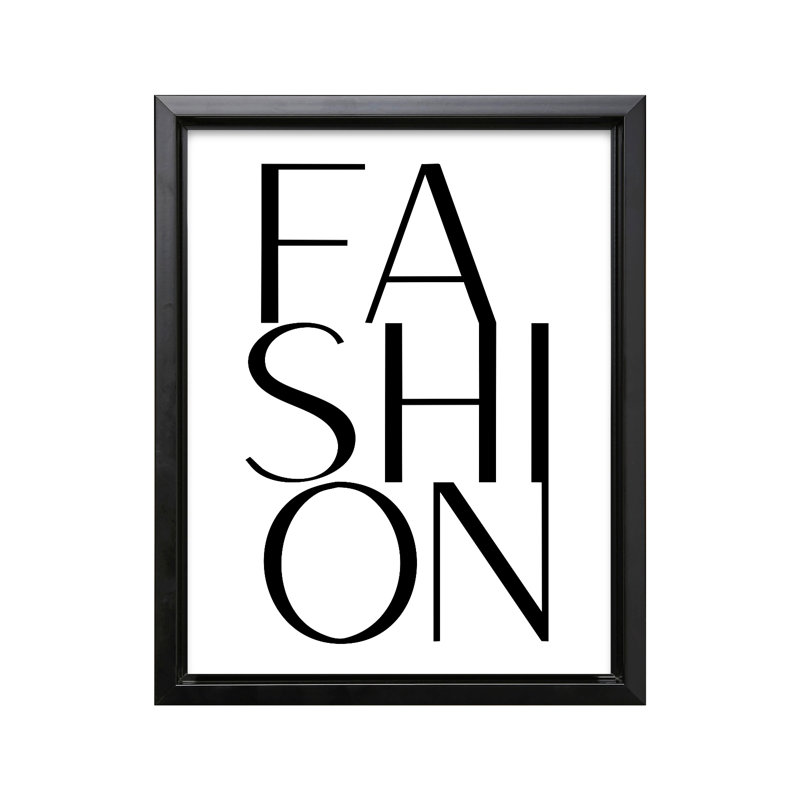 Mode, Cadre noir, Affiche, H 24 po x l 32 po