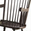  Chaise berçante à dossier en bois massif noir profond pour une détente parfaite