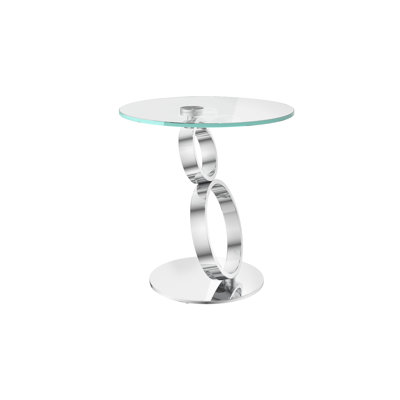Aundrea Glass Side Table
