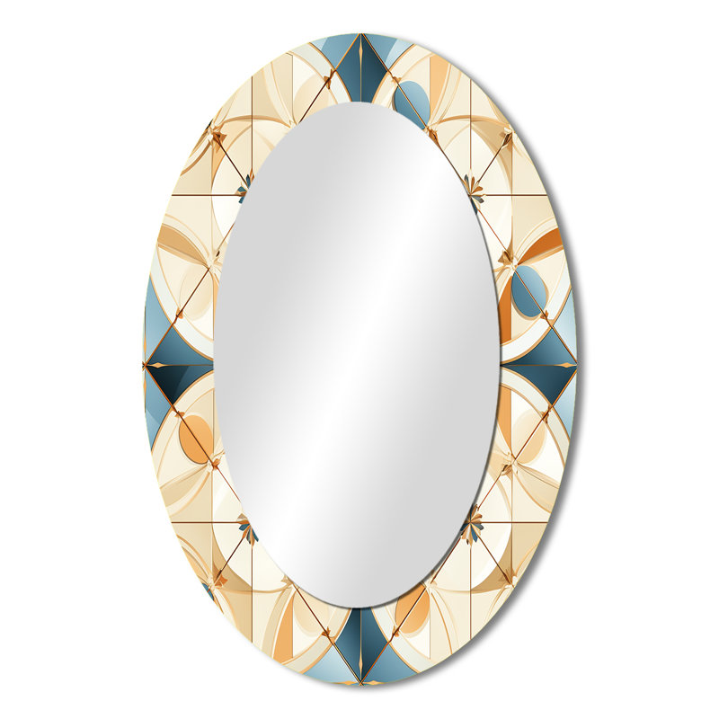 Silber - Miroir mural moderne ovale, H 36 po x l 24 po