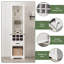 75'' Tall Storage Cabinet with Led Light & Wine Grid