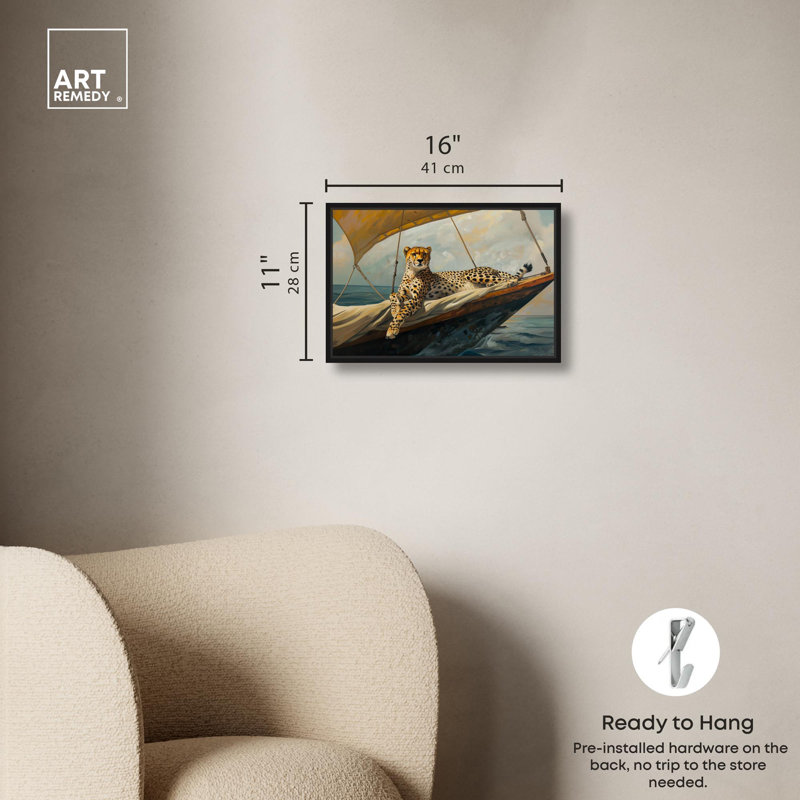 Art sur toile, art moderne, H 11 po x l 16 po, Cadre flottant noir