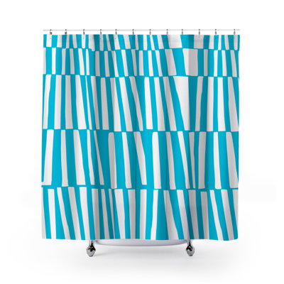 Thora Abstract Mid-Century Shower Curtain