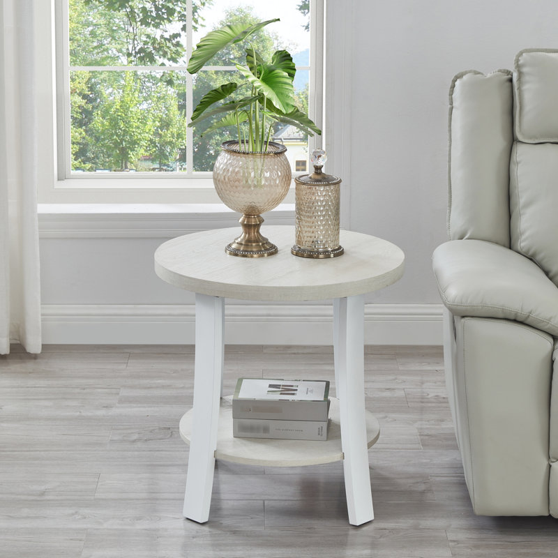 Stylish White Shelf Table - Contemporary Home Decoration Option Add Charm To Your