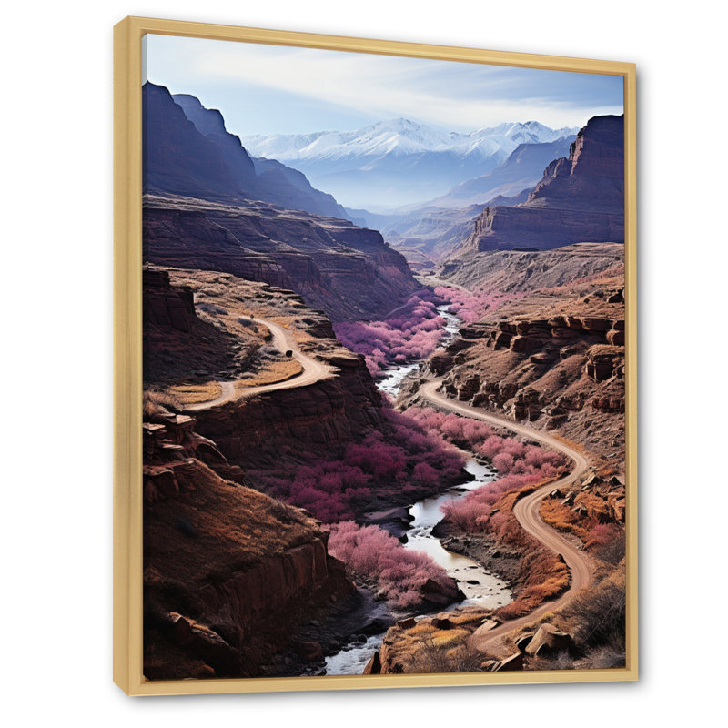 Barra Canyon Endless Journey V - reproduction sur toile, Cadre naturel flottant, H 32 po x l 24 po x P 1 po