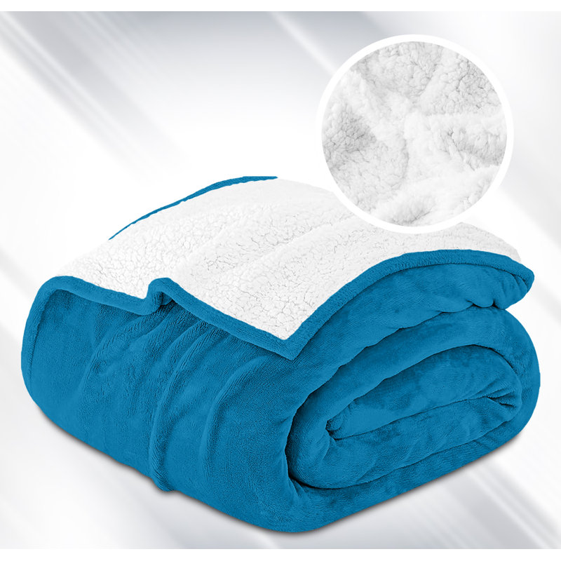 Luxury Sherpa Fleece Blanket – Soft, Warm & Cozy Reversible Throw For Bed & Sofa, 200cm x 150cm, Teal