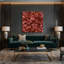 "Abstract Florals 80", art mural sur toile brune-703146039