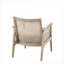 Pour le salon et le bureau personnel | Fauteuil d'appoint Mid-Century compact, revêtement en polyester, finition brune