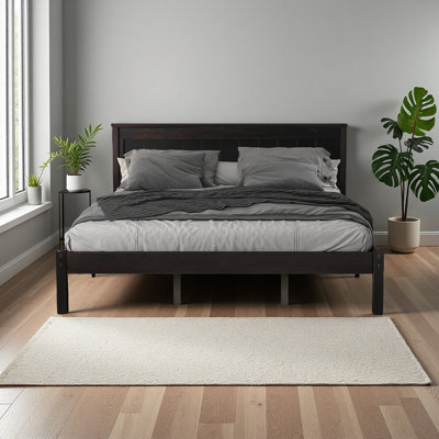Base de lit plateforme avec tête de lit