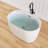 Tidal 43'' Acrylic Freestanding Tub With Seat Freestanding Soaking Bathtub