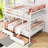Wood Bunk Bed With 2 Drawers-1006383792-1006383796