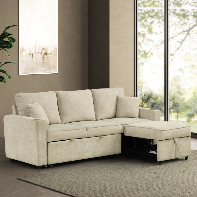 Canapé-lit modulaire Makaia, Beige