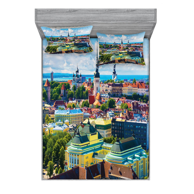 Microfiber Sheet Set, Queen Sheet Set with Fitted Sheet