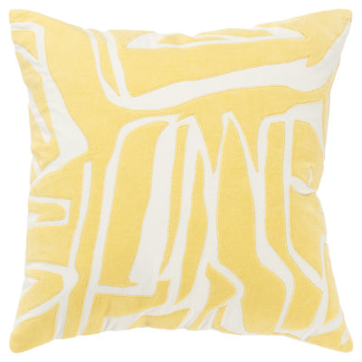 Haslet Appliqued, Embroidered Cotton Throw Pillow