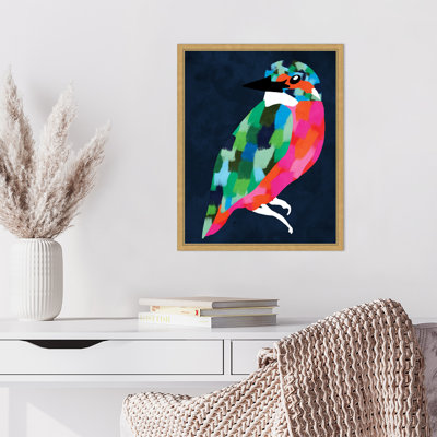 «Patchwork Perfection Bird» par Mauriello, reproduction d'art sur toile encadrée