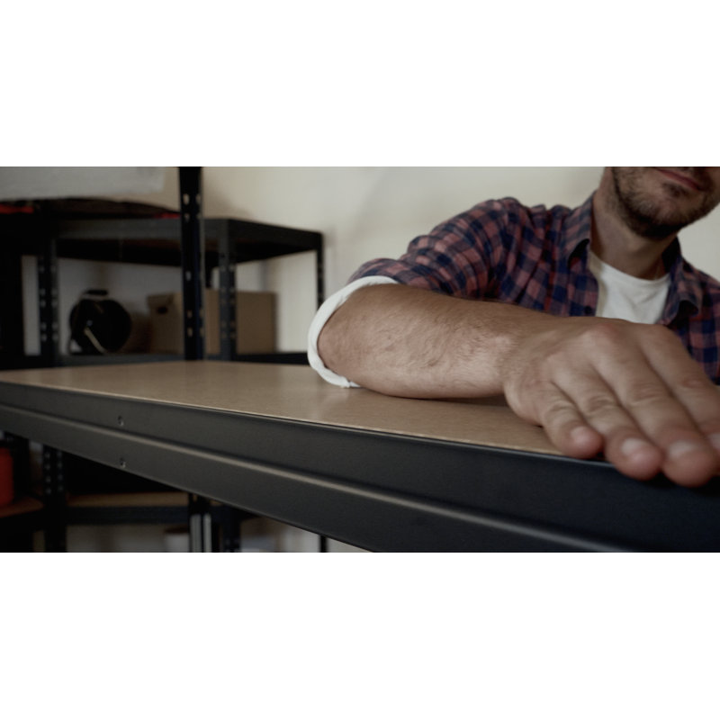 Heavy-Duty Steel and Particle Board 5-Shelf Garage Storage Unit